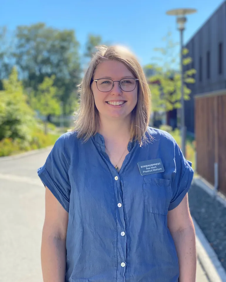Åse Marit Prestrud Mahlum er sykehusprest og har kontorsted på Sykehuset Levanger.
